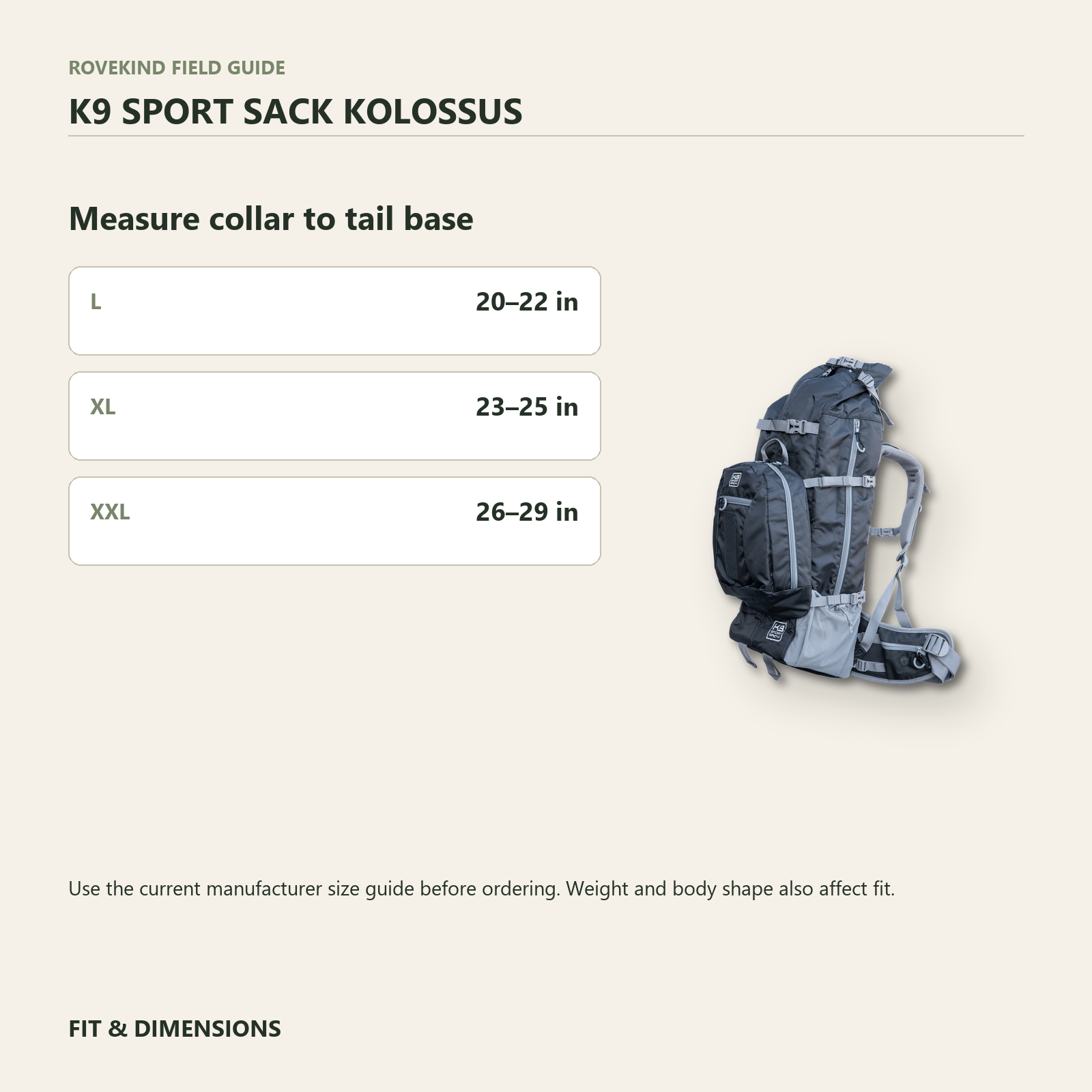 K9 Sport Sack Kolossus