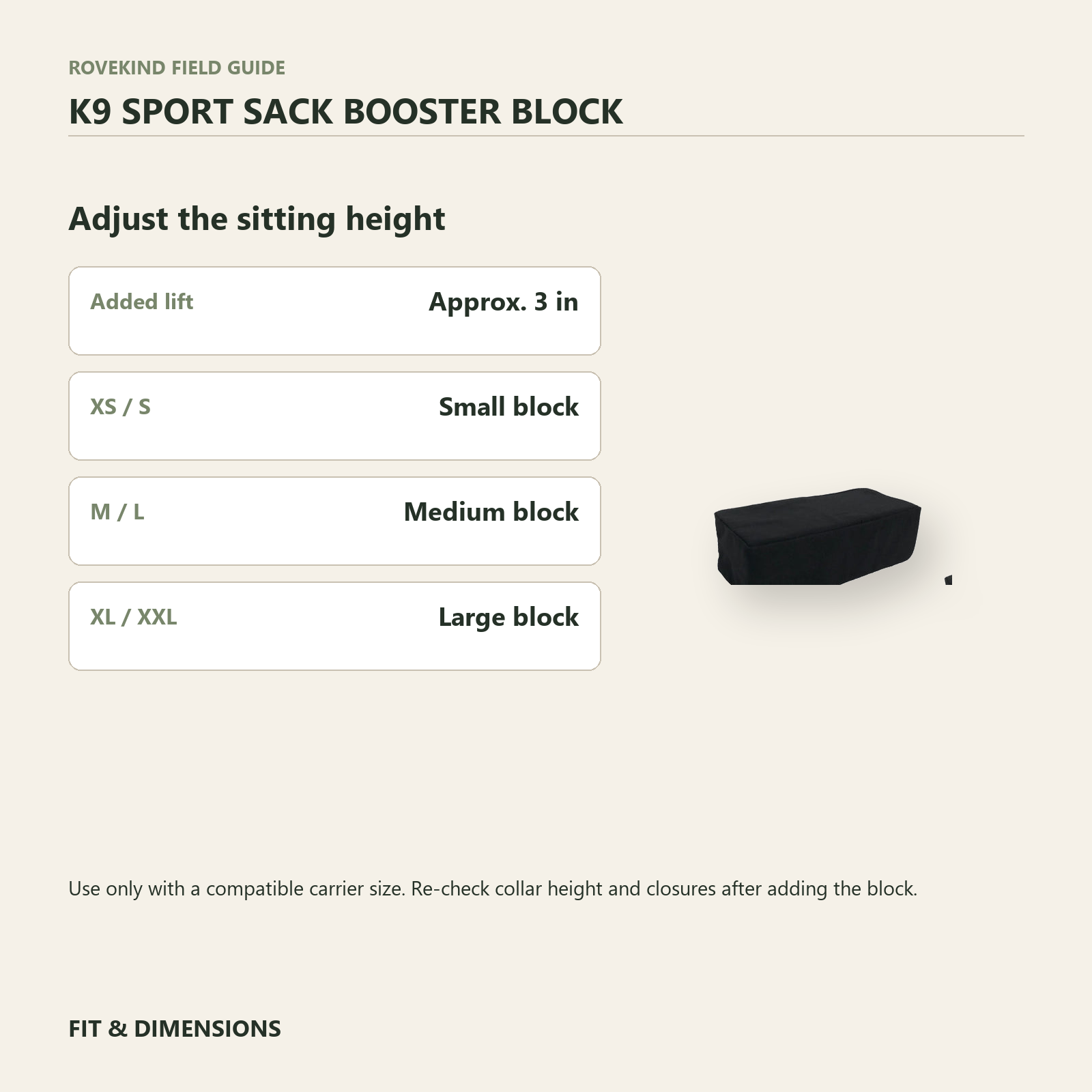 K9 Sport Sack Booster Block